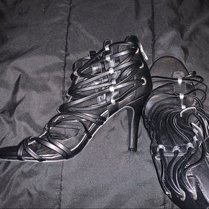 Black Strappy Heels